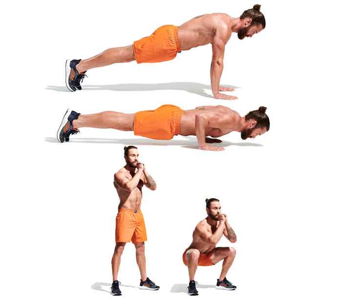 کلاستر ست چیست + فواید سیستم تمرینی کلاستر ست 12 Bodyweight Cluster: Upper Push & Lower Push
