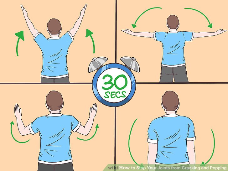 علت صدا دادن مفاصل چیست؟ چگونه درمان میشود؟ 14 aid9869935 v4 728px Stop Your Joints from Cracking and Popping Step 2 Version 2